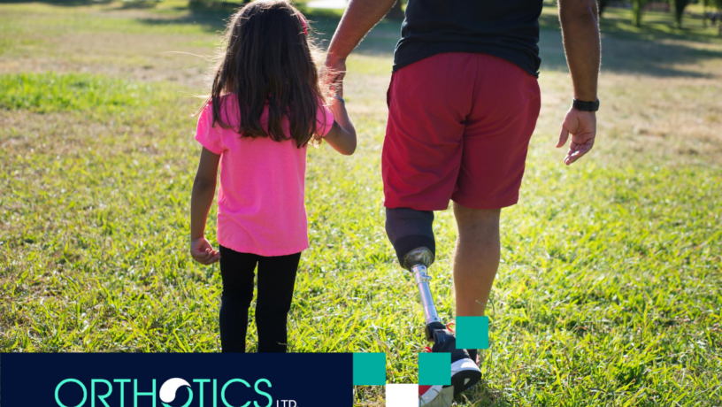 5 Supporting a Loved One with Limb Loss - featured A father with prosthetic is walking with her daughter