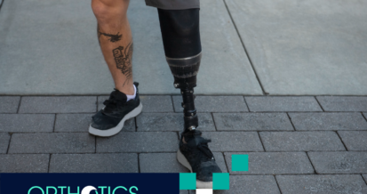 An amputee wearing a prosthetic