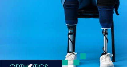 An amputee wearing advanced prosthetics