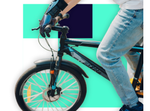 An amputee wearing a prosthetic