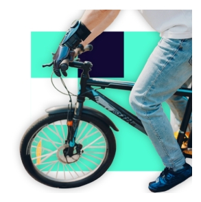 An amputee wearing a prosthetic