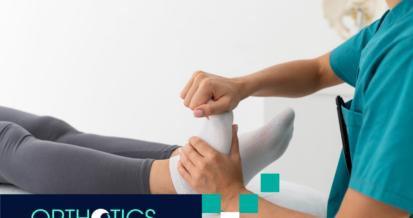 A medical staff stretching a woman's feet